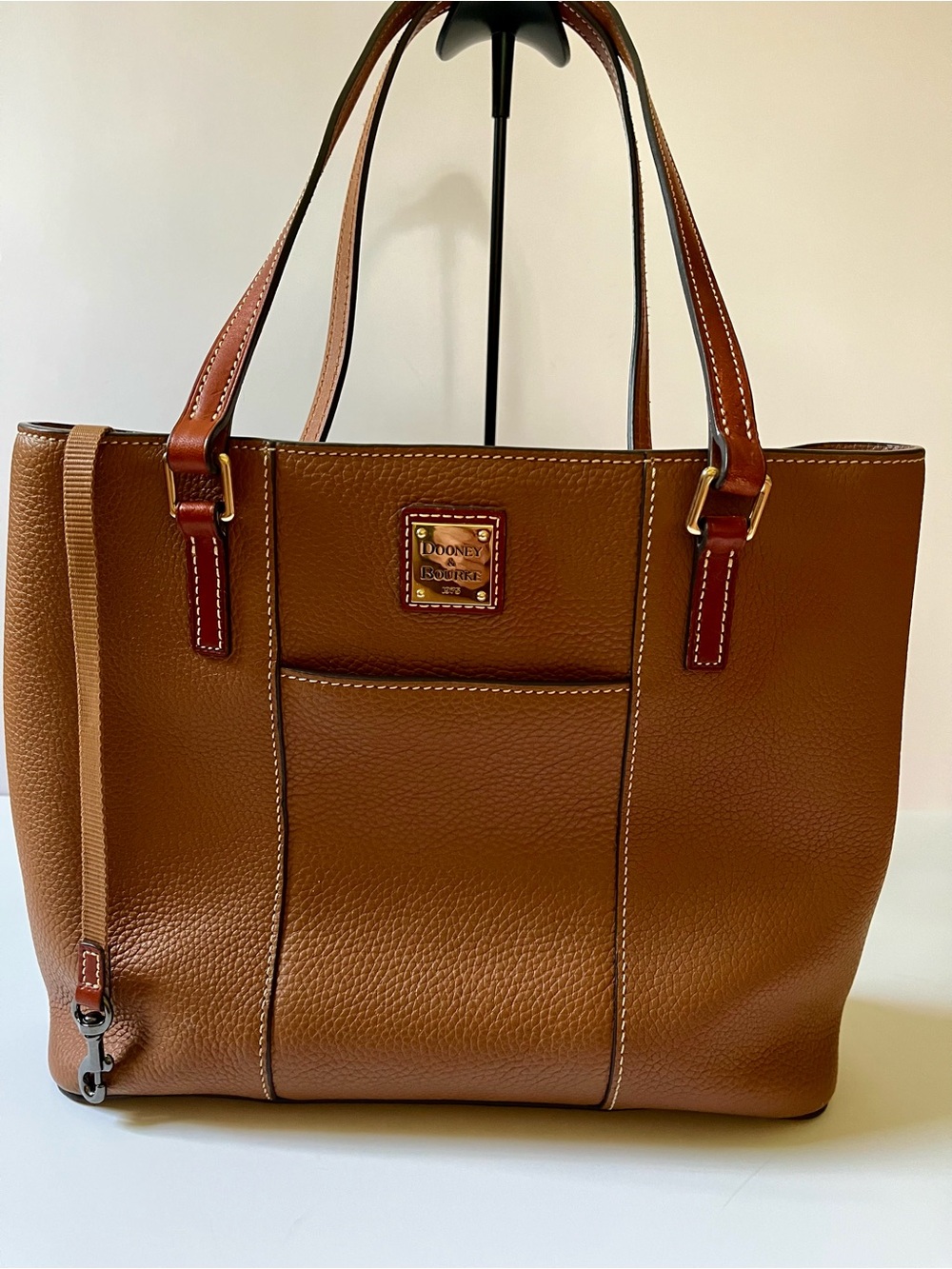 DOONEY & BOURKE Small Pebble Lexington Shopper Tote Purse Bag Caramel Leather